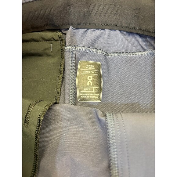 On Cloud Run On Clouds Men’s Track Running Pants Navy Blue Size L EUC - Picture 3 of 6